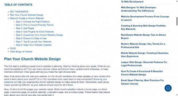 WordPress Anchor Links Setup - Live Example of WordPress Anchor Links