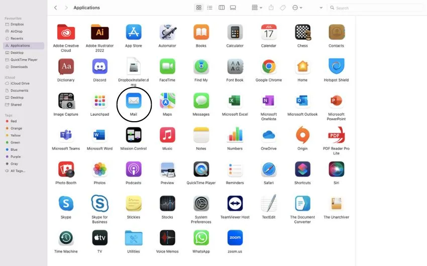 Access Application Folder