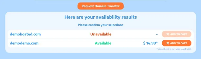 Transfer Available Results