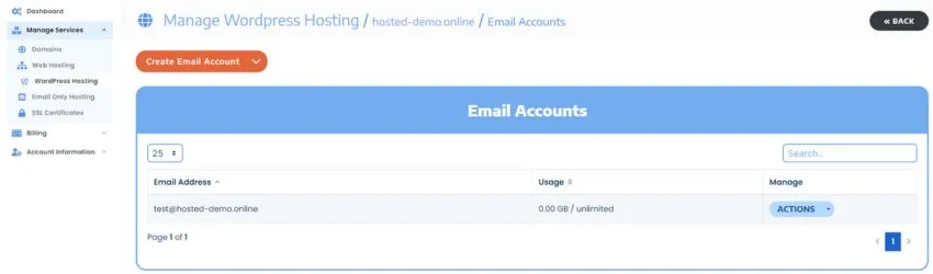 Create Email Accounts
