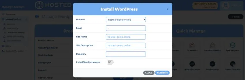 Install WordPress