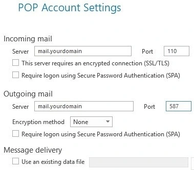 Setup An Email Account in Microsoft Outlook 2016 or 365 - IMAP Account Settings