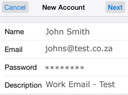 Setup Email On An iPhone - Adding Account Information
