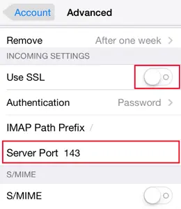 Setup Email On An iPhone - Advanced Server Settings