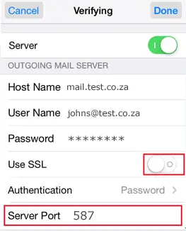 Setup Email On An iPhone - Verifying Server