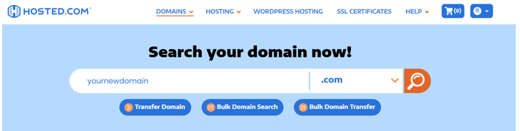 How to Host a Website with Hosted.com® - Domain Search