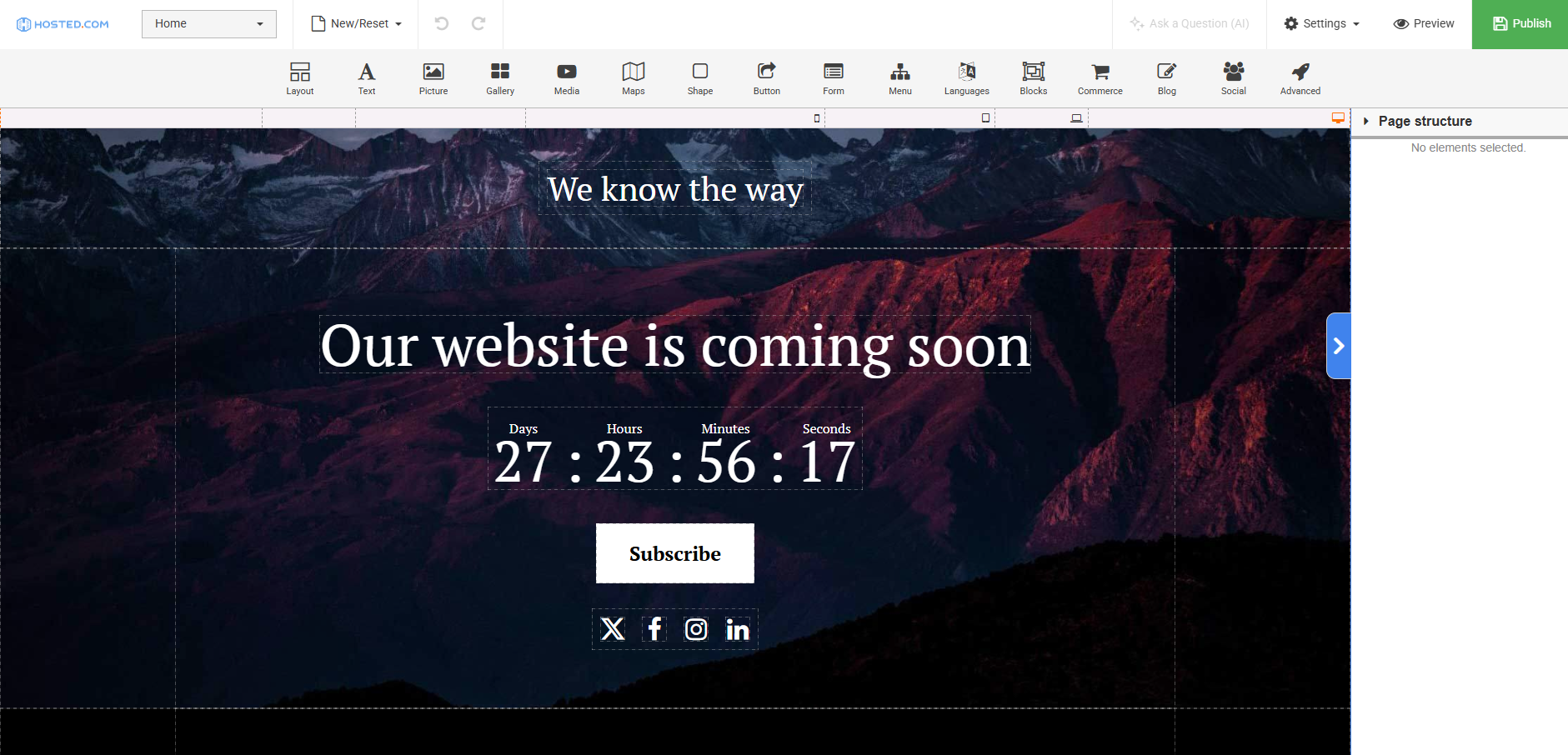 Add Widgets To My Website - Content Elements Tab