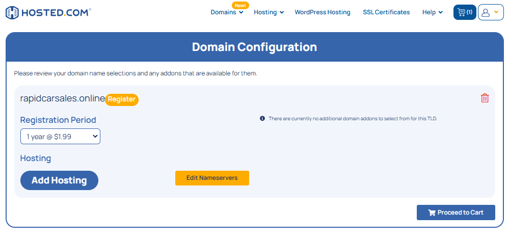 How To Use Hosted.com®’s AI Domain Name Generator - Domain Configuration