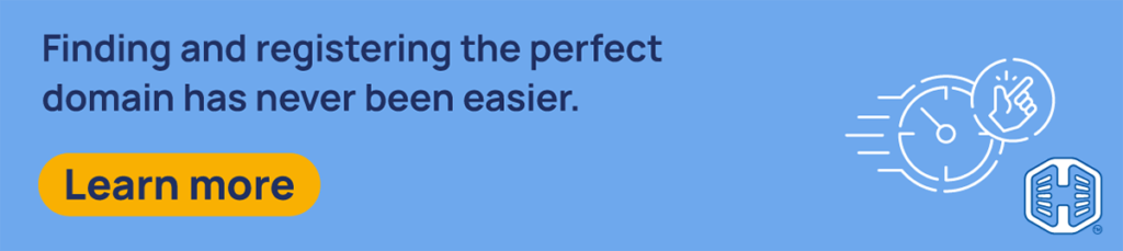 Strip Banner Text - Finding and registering the perfect domain has never been easier [Learn More]