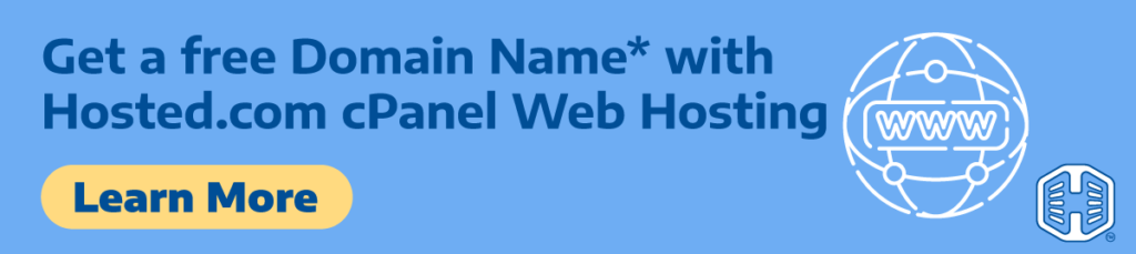 Get a Free Domain Name* with cPanel Web Hosting