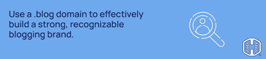 Strip Banner Text - Use a .blog domain to effectively build a strong, recognizable blogging brand.