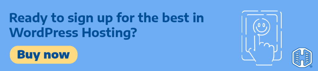 Strip Banner Text - Ready to sign up for the best in WordPress Hosting