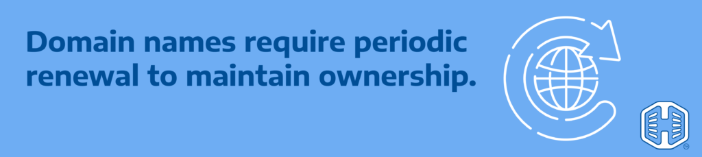Strip Banner Text - Domain names require periodic renewal to maintain ownership