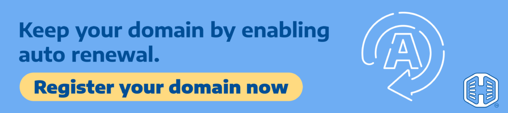 Strip Banner Text - Keep your domain by enabling auto renewal. [Register your domain now]