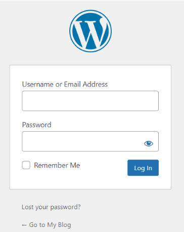 Change A WordPress Admin Password - WordPress Login Screen