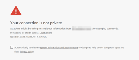 SSL Certificate - Connection Not Private