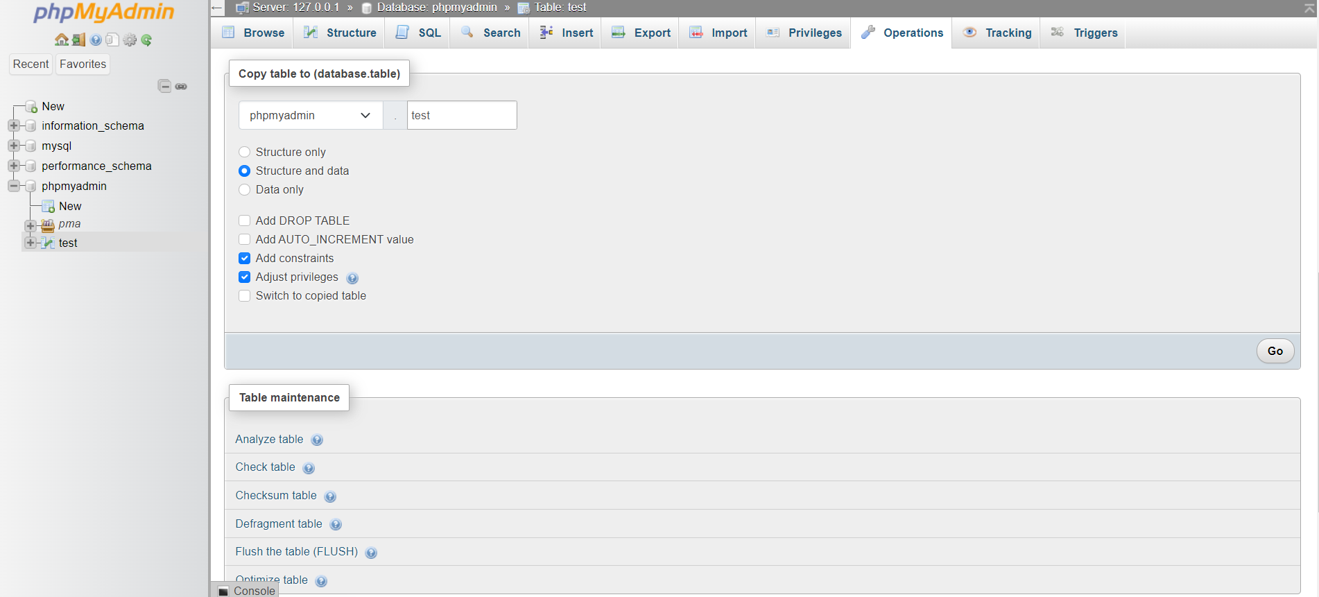 Copy a Database Table - 