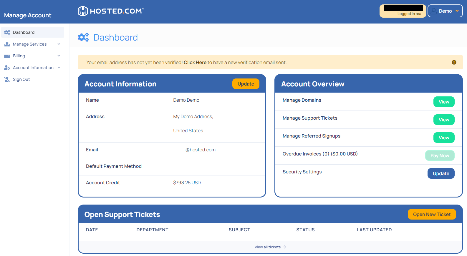 How To Login To cPanel - Hosted.com® Dashboard