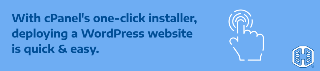 Strip Banner Text - With cPanel's one-click installer, deploying a WordPress website is quick & easy.