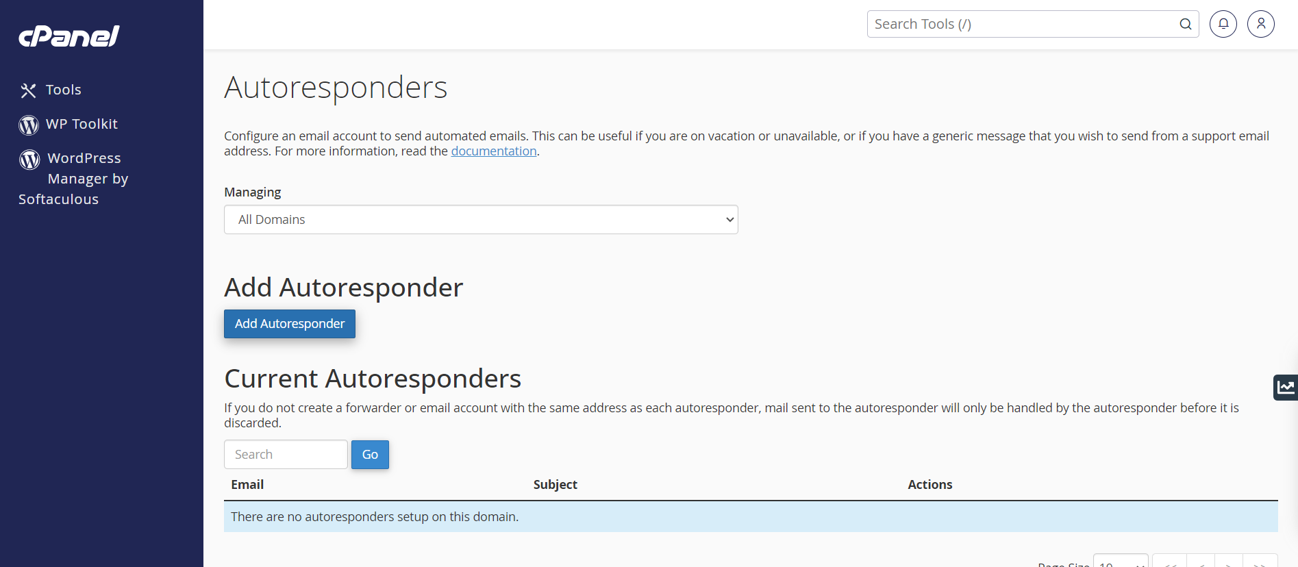 Setup An Autoresponder In cPanel - Add Autoresponder