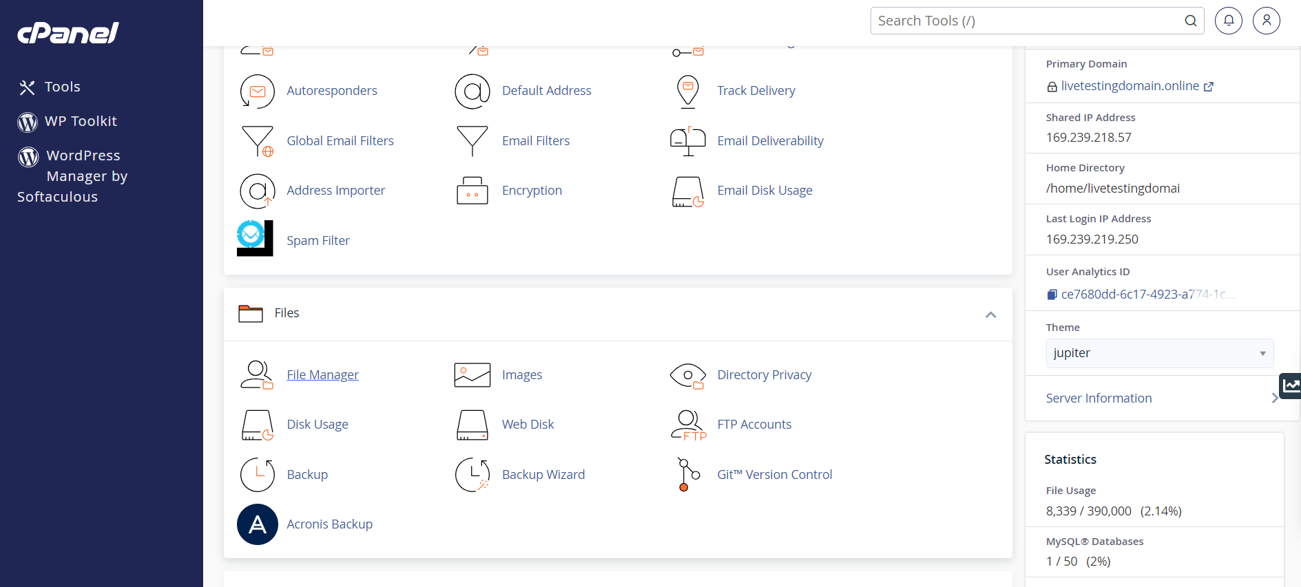 Use cPanel File Manager - cPanel Directory