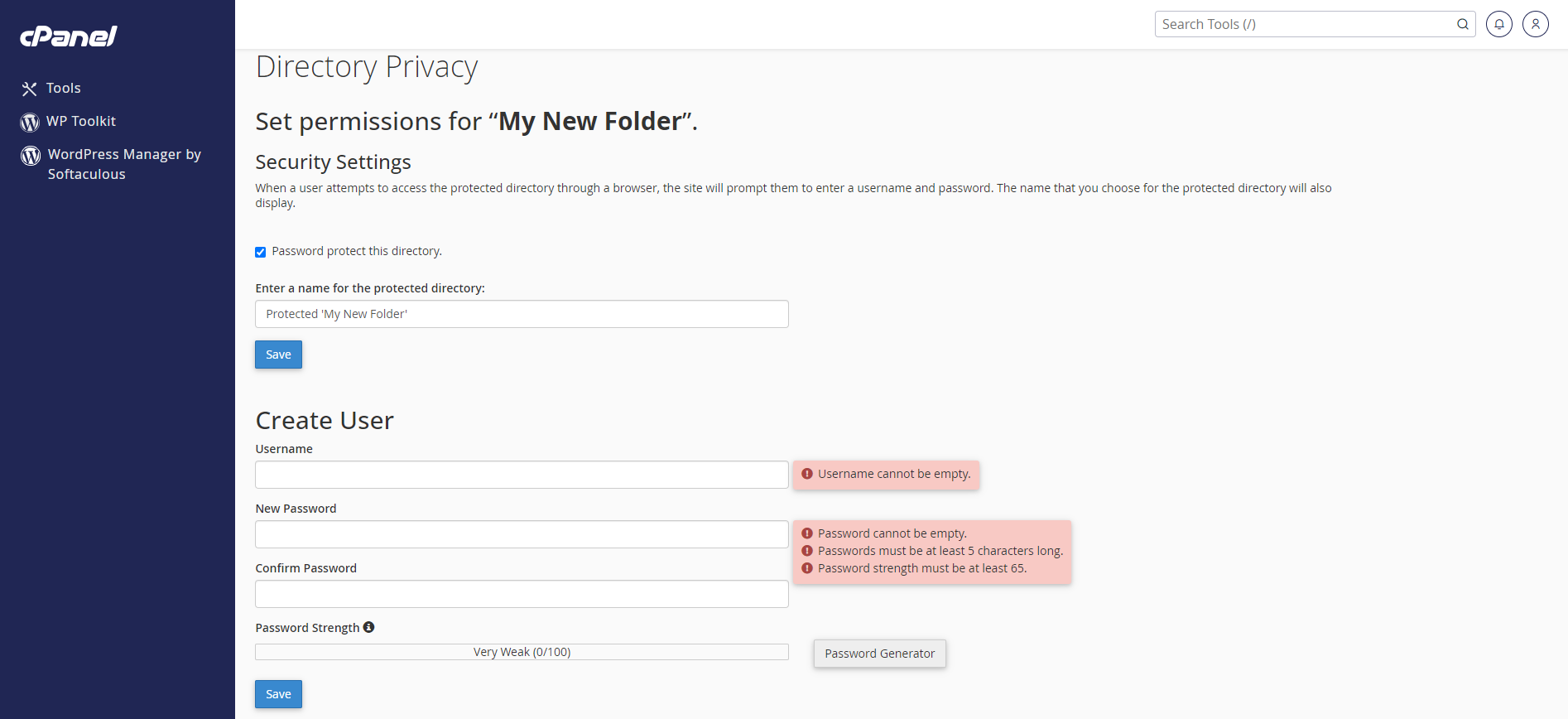 Password Protect A Directory In cPanel - Directory Rename