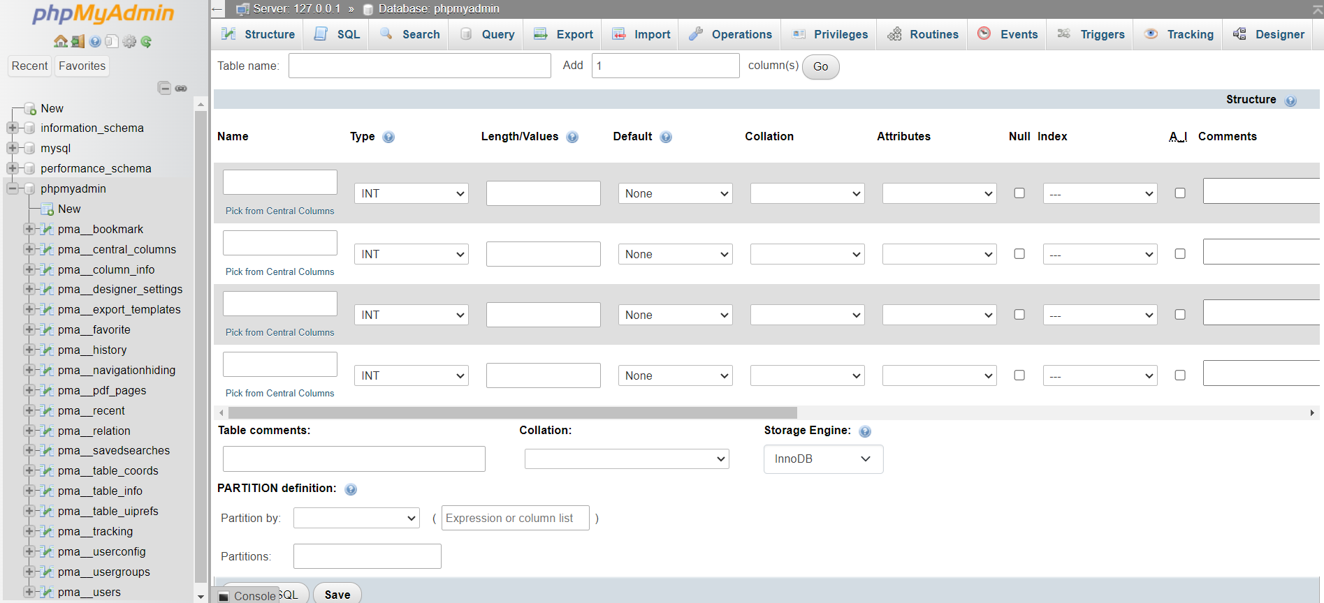 Create A Database Table - Table Name