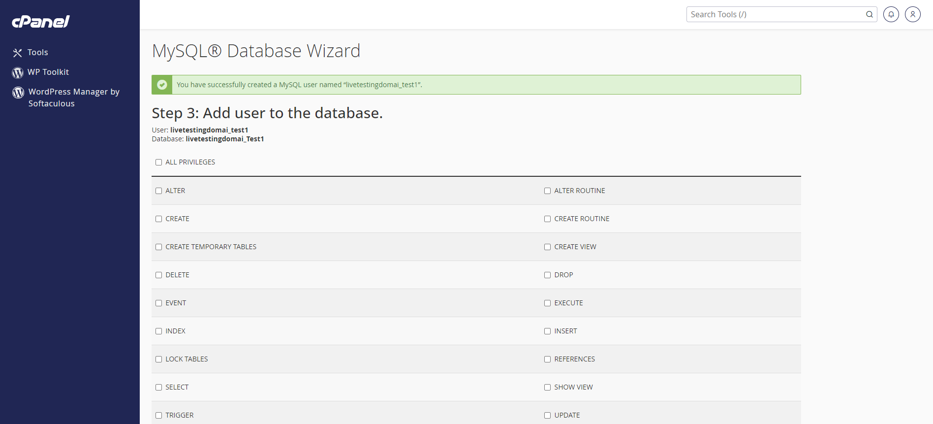 Create A MySQL Database In cPanel - Create a Database - Step 3