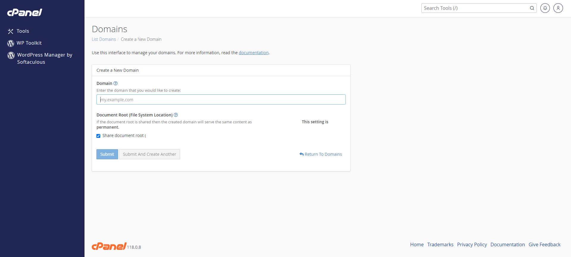 Create An Addon Domain in cPanel - Create a New Domain