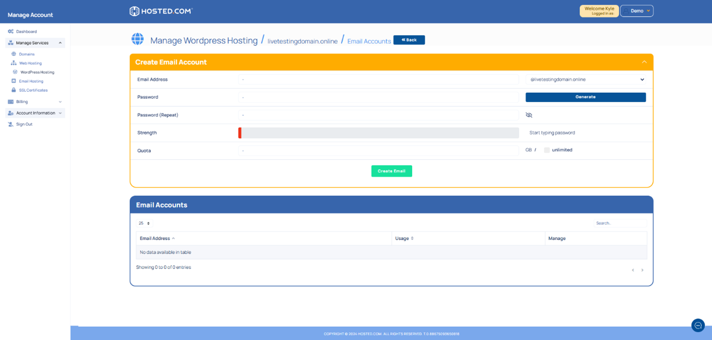 Create Custom Email Accounts On Hosted.com® - Email Account Setup
