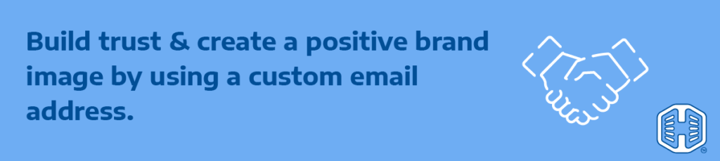 Strip Banner Text - Build Trust & Create A Positive Brand Image By Using A Custom Email Address