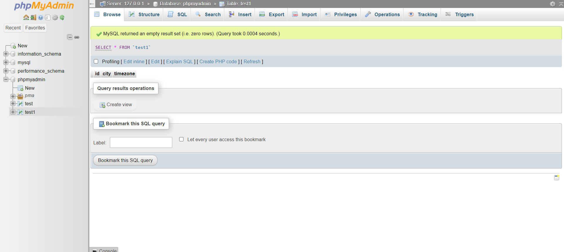 Delete A Database Table - Select The Database Table