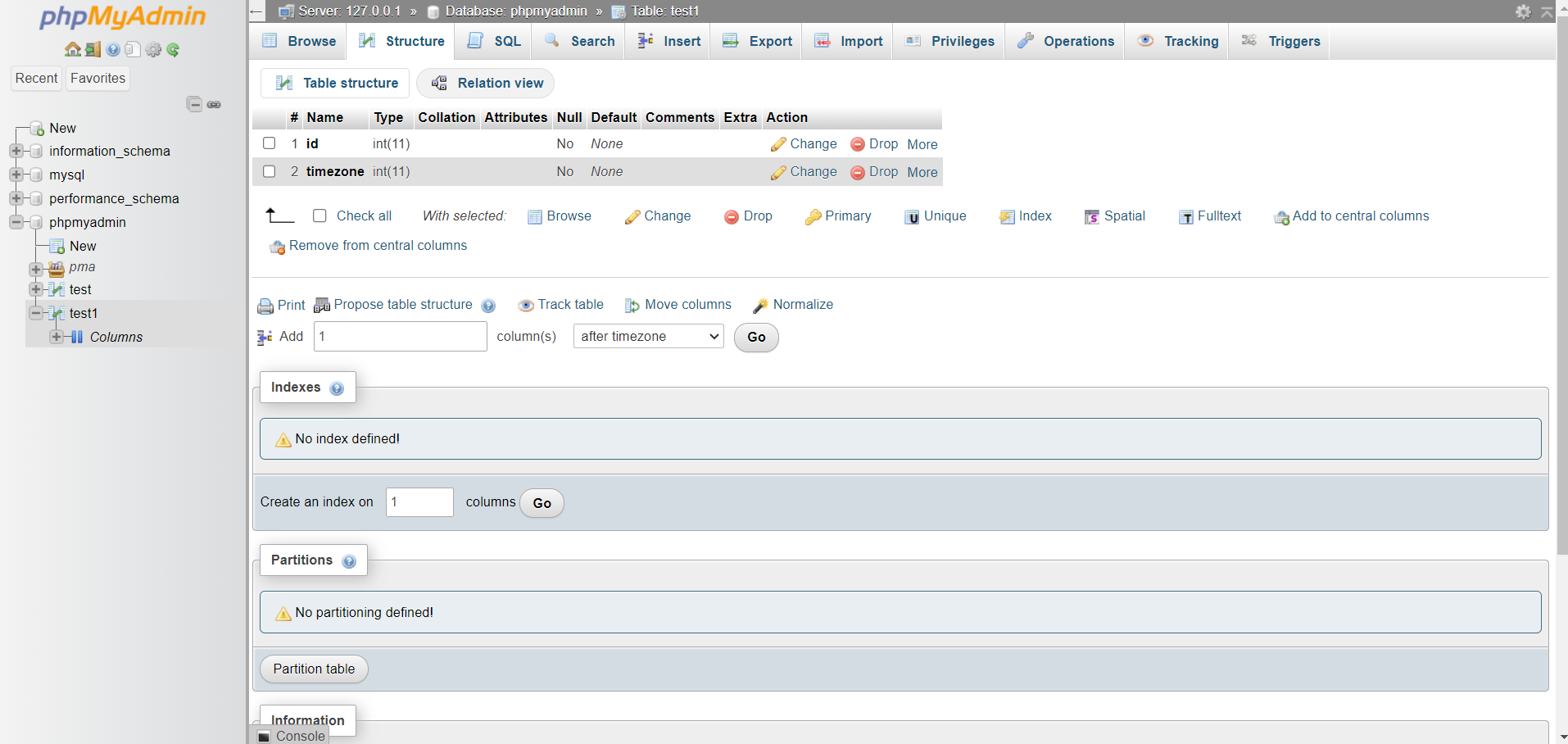 Delete A Field In A Database Table - Field Deleted