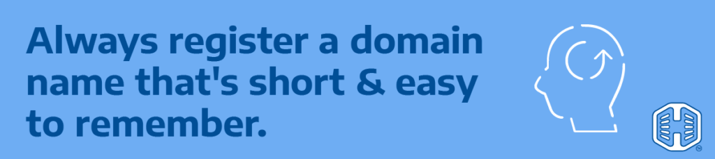 Strip Banner Text - Always register a domain name that's short & easy to remember