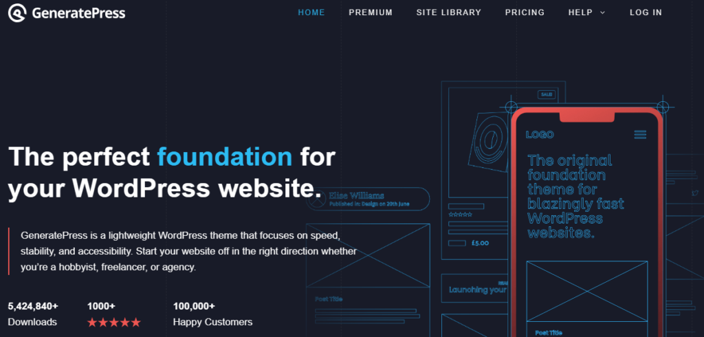GeneratePress - Free WordPress Theme 2 - lightweight, mobile-first