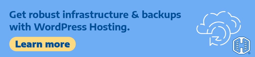 Strip Banner Text - Get Robust Infrastructure & Backups With WordPress Hosting