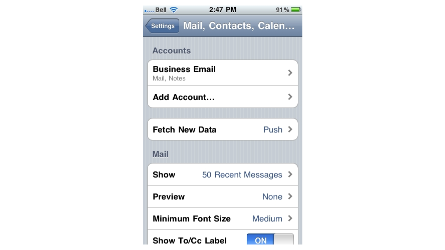 Setup Gmail Account On iPhone - iPhone Mail