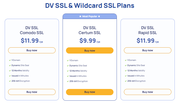Domain Validated Comodo SSL vs Rapid SSL Certificate