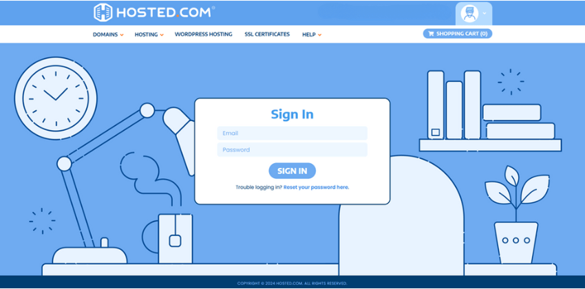Two-Factor Authentication (2FA) - Hosted.com®'s Login Page