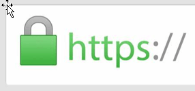 Screenshot of a Browser URL Address Bar Showing a Green Padlock Icon And the https URL Prefix