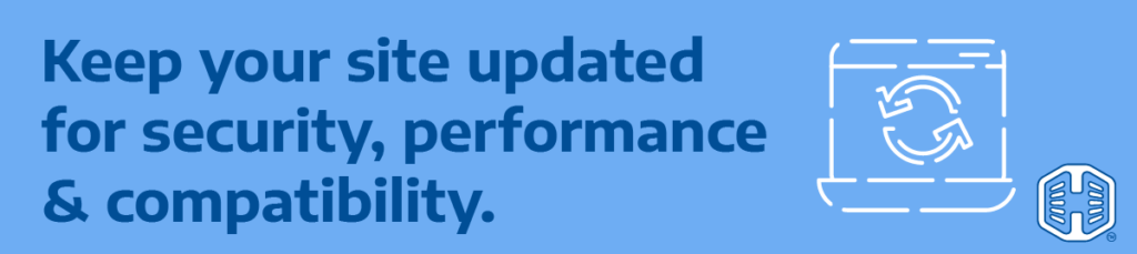 Strip Banner Text - Keep Your Site Updated For Security, Performance & compatibility