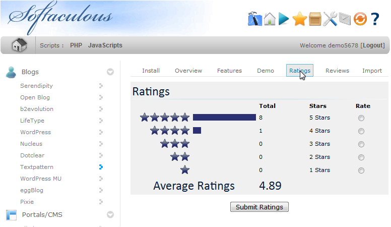 Install a Softaculous Script - Software Ratings