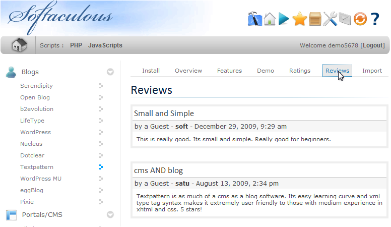 Install a Softaculous Script - Software Reviews