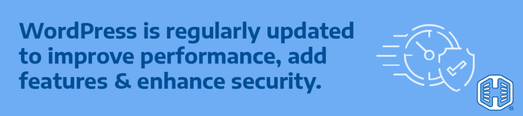 Strip Banner Text - WordPress Is Regularly Updated To Improve Performance, Add Features & Enhance Security