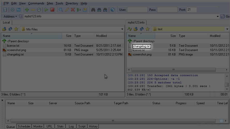 Upload Files Using LeapFTP - Select File