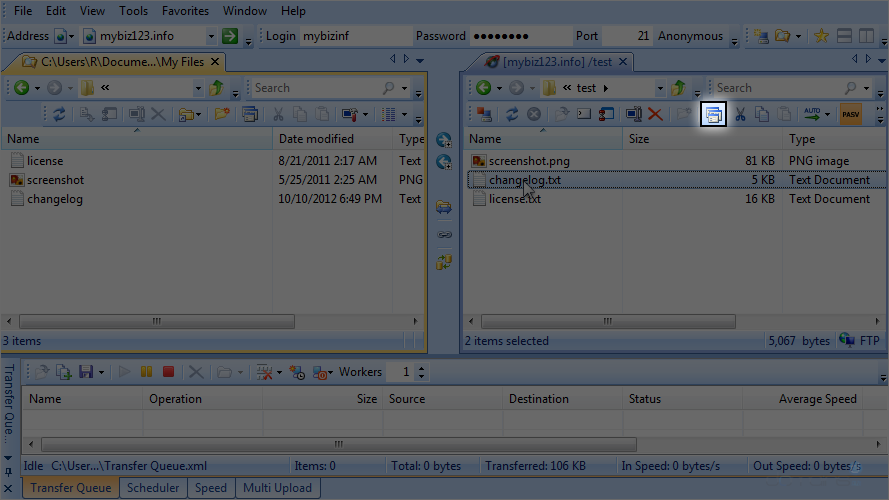 Manage Files in SmartFTP - Properties