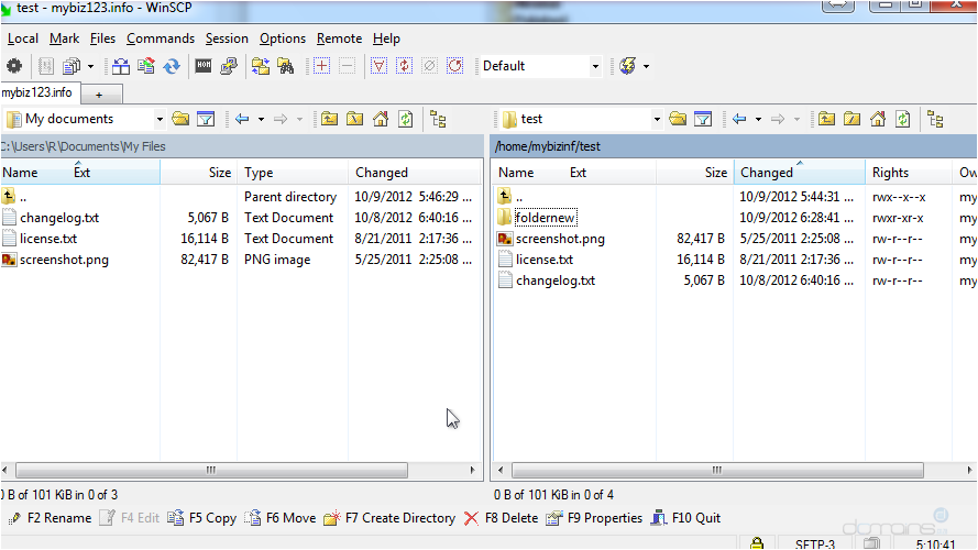 How To Manage Files Using WinSCP - New Folder Created on Remote Server