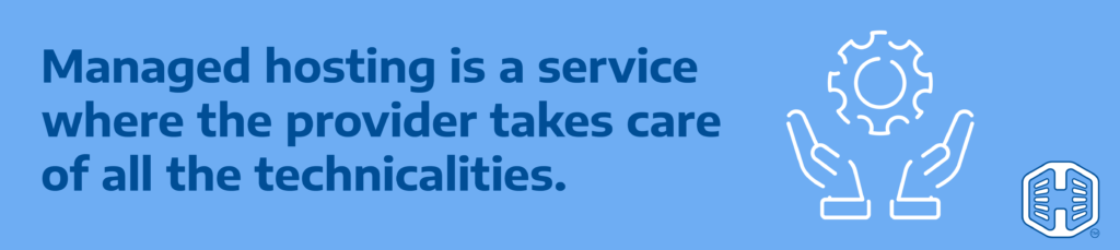 Strip Banner Text - Managed hosting is a service where the provider takes care of all the technicalities.