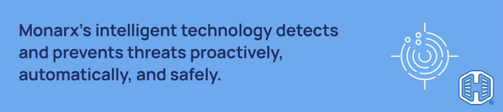 Strip Banner Text - Monarx's intelligent technology detects and prevents threats proactively, automatically, and safely.