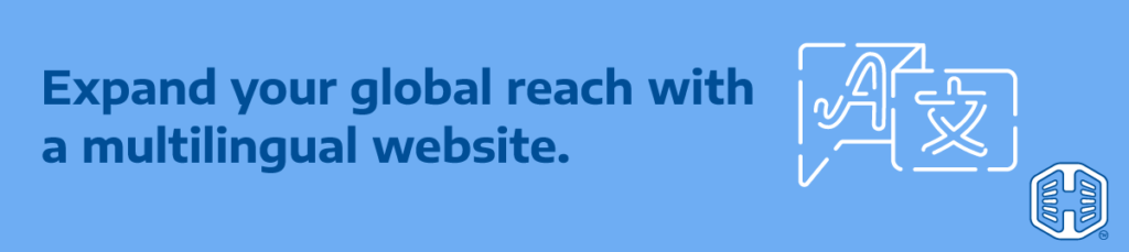 Text on Strip Banner - Expand Your Global Reach With A Multilingual Website